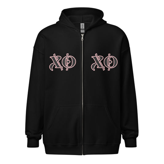 Unisex zip hoodie - XOXO